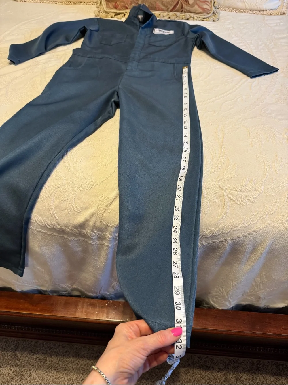 Blue One-Piece Coverall Jumpsuit with Chest Patch Michael Myers costume Medium